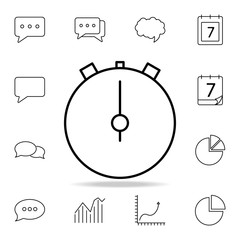 stopwatch icon. Detailed set of simple icons. Premium graphic design. One of the collection icons for websites, web design, mobile app