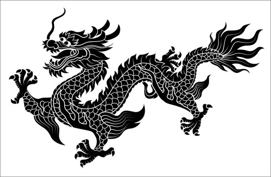 Chinese dragon crawling