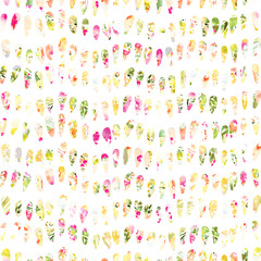 Seamless, Watercolor Flower Background Patterns. Floral Background