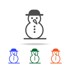 Snowman icon. Elements of Christmas holidays in multi colored icons. Premium quality graphic design icon. Simple icon for websites, web design, mobile app