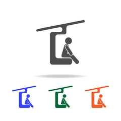 ski lift icon. Elements of Christmas holidays in multi colored icons. Premium quality graphic design icon. Simple icon for websites, web design, mobile app