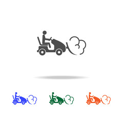 snow tractor with snowdrift in plow icon. Elements of Christmas holidays in multi colored icons. Premium quality graphic design icon. Simple icon for websites, web design