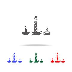 burning candles icon. Elements of Christmas holidays in multi colored icons. Premium quality graphic design icon. Simple icon for websites, web design, mobile app