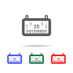 christmas calendar icon. Elements of Christmas holidays in multi colored icons. Premium quality graphic design icon. Simple icon for websites, web design, mobile app