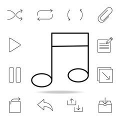 musical note icon. Detailed set of simple icons. Premium graphic design. One of the collection icons for websites, web design, mobile app