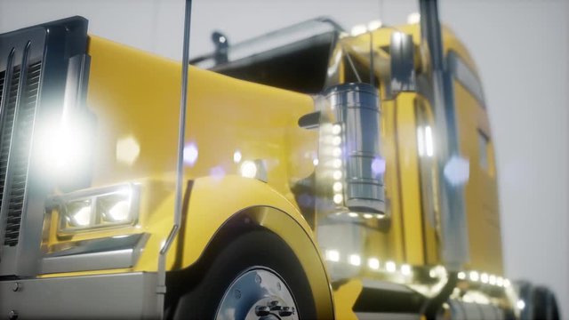 bright american lorry track in studio