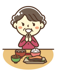 おばあちゃん　いただきます