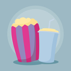 popcorn with bottle of drink