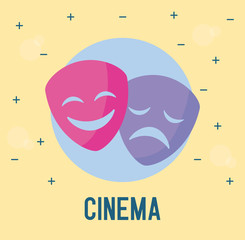 masks happy and sad of theatre