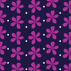 Fototapeta premium flowers natural icons pattern