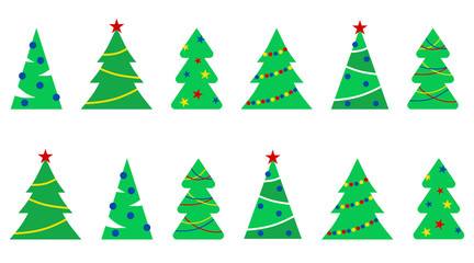 seamless pattern of illustration of Christmas and New Yaer trees