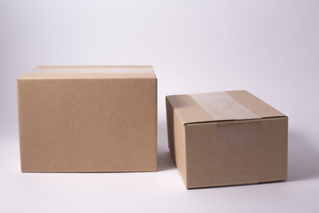 cardboard package box isolated.