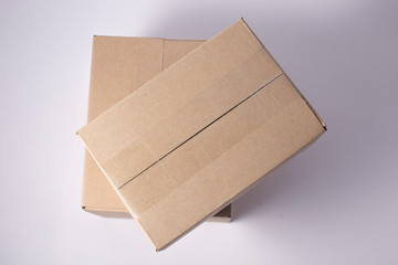 cardboard package box isolated.
