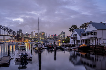 House on Sydney Harbour at dawn