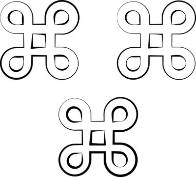 Looped Square Icon Calligraphic