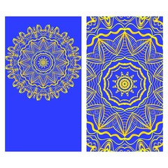 Ethnic Mandala ornament. Templates with mandalas. Vector illustration for congratulation or invitation. The front and rear side