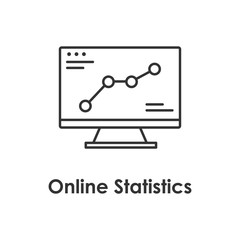 monitor, chart icon with name