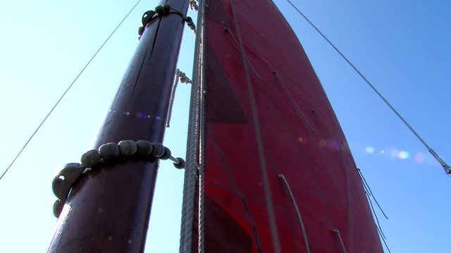sailing with classic boats on inhore water Friesland The Netherlands