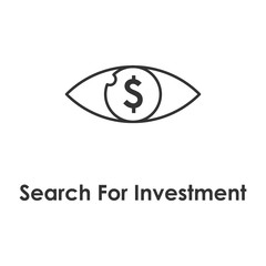 eye, dollar icon with name