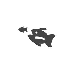 big fish, small fish icon. Element of business plannin icon. Glyph icon for website design and development, app development. Premium icon