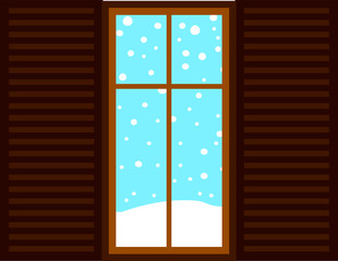 Wnter Snowfall Simple noon window