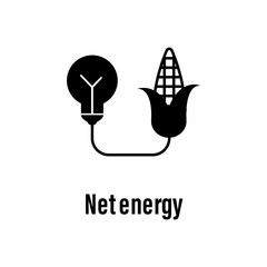 Net energy icon with description. Element of energy saving icon for mobile concept and web apps. Detailed Net energy icon can be used for web and mobile