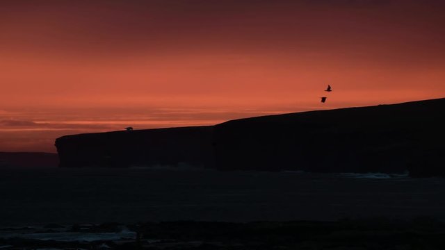 Scotland Sunrise over cliffs