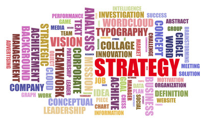 Strategy Word Cloud Collage