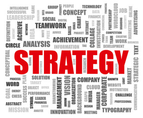 Fototapeta premium Strategy Word Cloud Collage