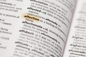 The word or phrase Affection in a dictionary.