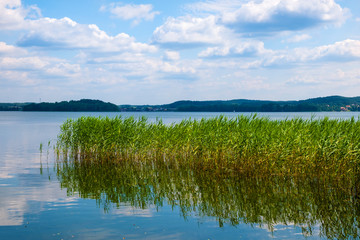 Panoramic view of Wulpinskie Lake at the Masuria Lakeland region in Poland in summer season © Art Media Factory