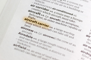 The word or phrase Aircraft Carrier in a dictionary.