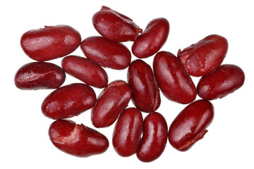 Cooked canned red  beans isolated macro