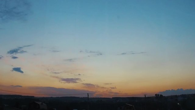 sunset sky time laps