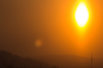 sunrise over the city