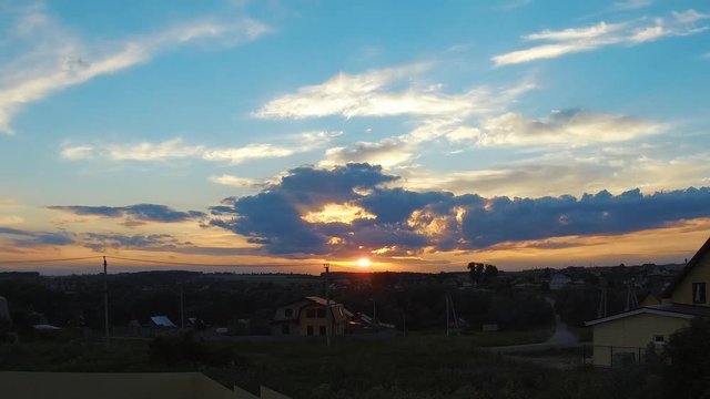 sunset sky time laps