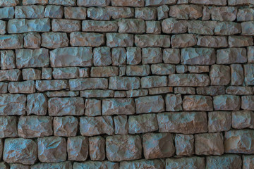 part of a stone wall, for background or texture.Albania, September2018