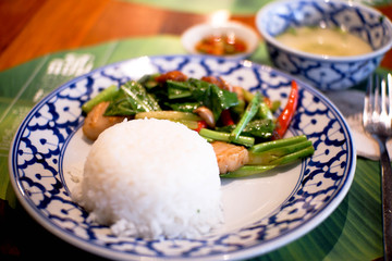 Stir-Fried Chinese Kale with Crispy Pork