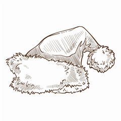 Santa Claus hat warm headwear with decorative ball