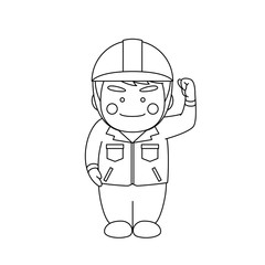 男性キャラクター作業服