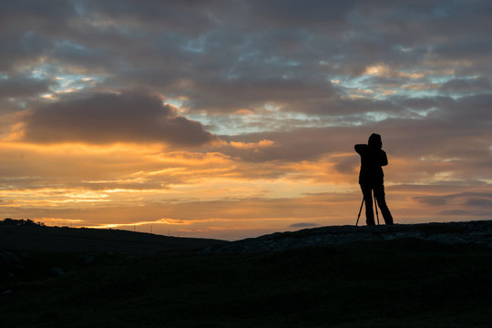 Photographing a sunset