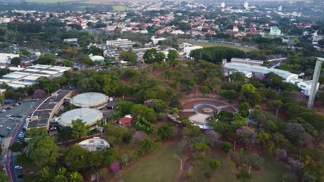 Drone view of Unicamp University of Campinas, Sao Paulo, Brazil