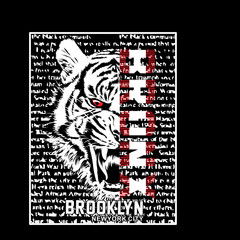 Roaring head tiger t shirt printing vector - 235842145