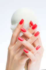 a woman's nail, designed with nail art