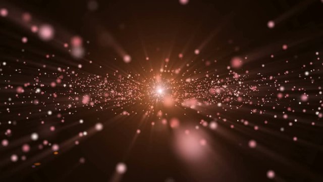 Shiny abstract red glitter sparcles flying. 4k animation.