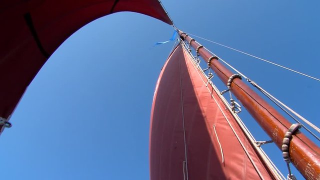 sailing with classic boats on inhore water Friesland The Netherlands