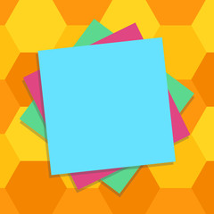 Design business concept Empty copy text for Web banners promotional material mock up template. Multiple Layer of Blank Sheets Color Paper Cardboard Vector with Shadow