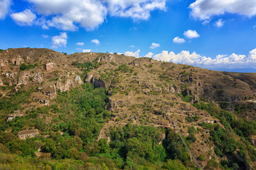 Cave city Khndzoresk in the rocks, Armenia