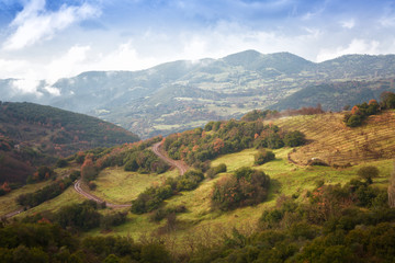 Obraz premium The natural landscape in Greece in February day