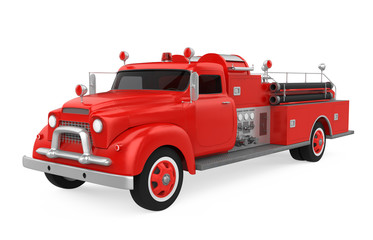 Fire Rescue Truck Isolated
